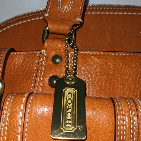 Coach | Vintage Whiskey British Tan Grey Leather Crossbody Bag Handbag Bundle - Picture 4 of 10